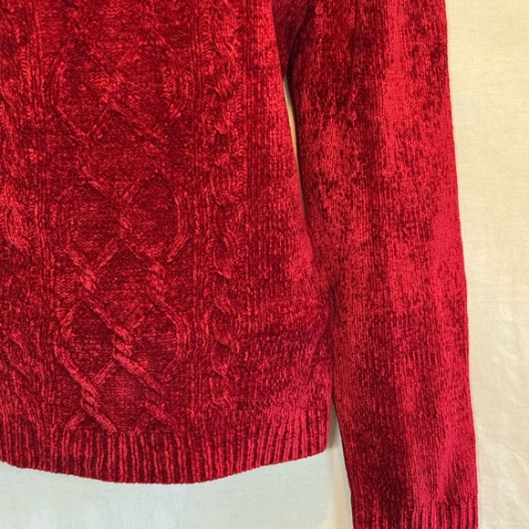 B-26 Alfred Dunner Red Long Sleeve Mock Turtle neck Sweater Size S - Picture 3 of 15